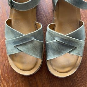 Korkease Ava Size 11 Grey/Brown Platform Sandals